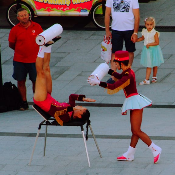 People Show IN Street Girls DO Playes, a fine-art photograph by Ali Abu Ras