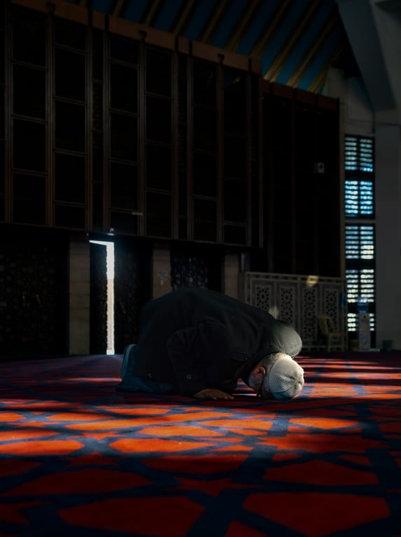 OLD MAN Read Quran Masjid Ramadain, a fine-art photograph by Ali Abu Ras