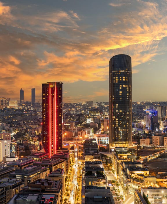 Amman City Scape Cloud, a fine-art photograph by Ali Abu Ras