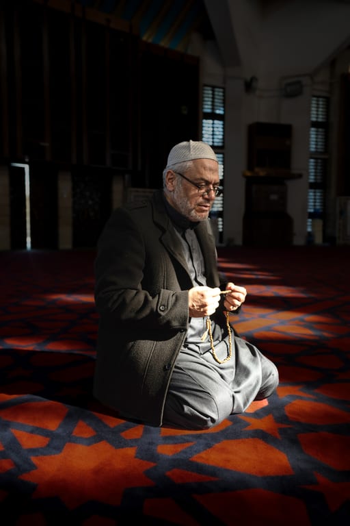 OLD MAN Read Quran Masjid Ramadain, a fine-art photograph by Ali Abu Ras
