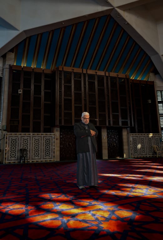 OLD MAN Read Quran Masjid Ramadain, a fine-art photograph by Ali Abu Ras
