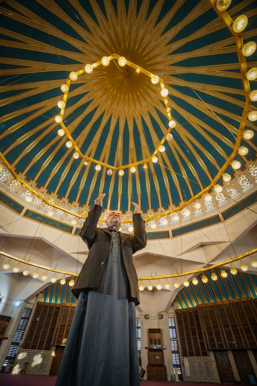 OLD MAN Read Quran Masjid Ramadain, a fine-art photograph by Ali Abu Ras