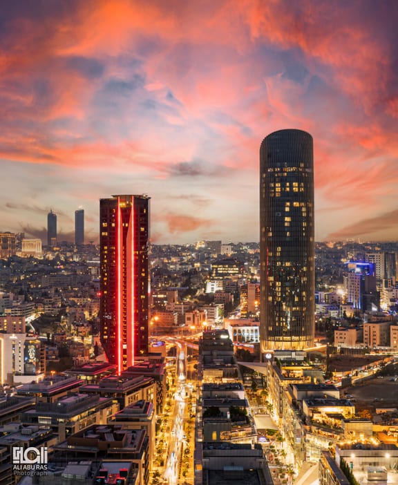 Amman City Scape Logo, a fine-art photograph by Ali Abu Ras