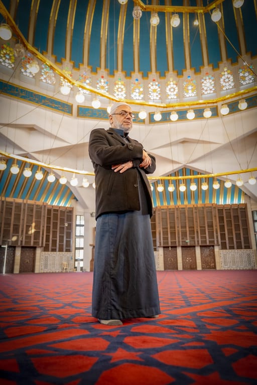 OLD MAN Read Quran Masjid Ramadain, a fine-art photograph by Ali Abu Ras