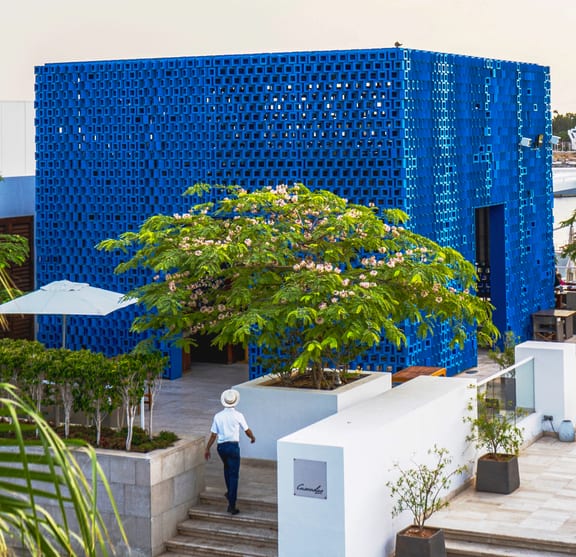 Architecture Ayla Building Blue, a fine-art photograph by Ali Abu Ras