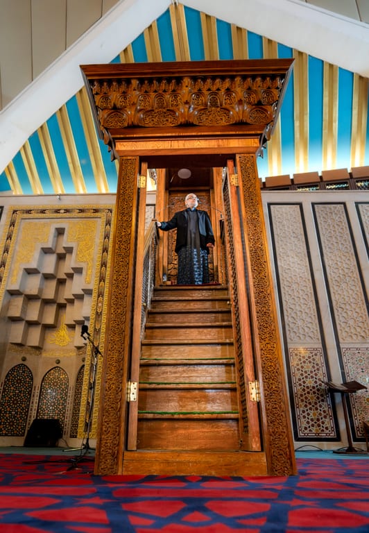 MAN Read Quran Masjid Ramadain, a fine-art photograph by Ali Abu Ras