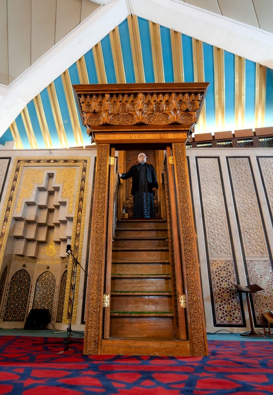 MAN Read Quran Masjid Ramadain, a fine-art photograph by Ali Abu Ras