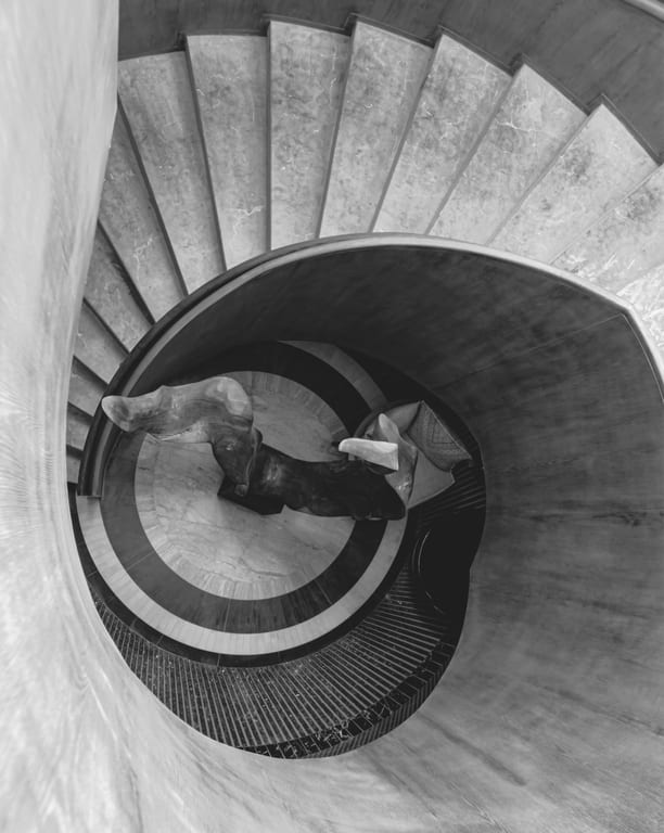 Architecture Steps Wood Hotel, a fine-art photograph by Ali Abu Ras