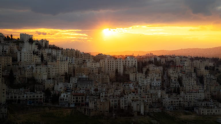 Sunset Landscape Swaileh Sunset 2, a fine-art photograph by Ali Abu Ras