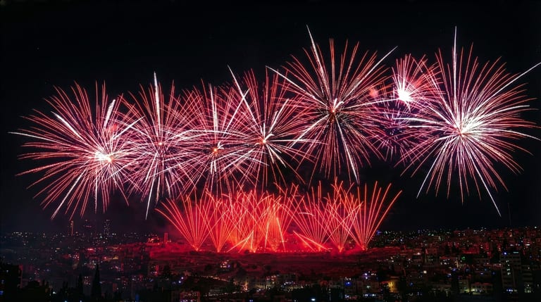 Fireworks, a fine-art photograph by Ali Abu Ras