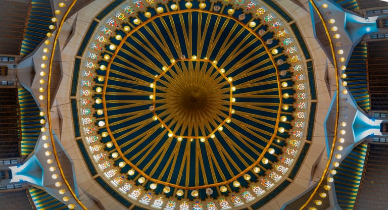 Masjid DOM Lights PSD, a fine-art photograph by Ali Abu Ras