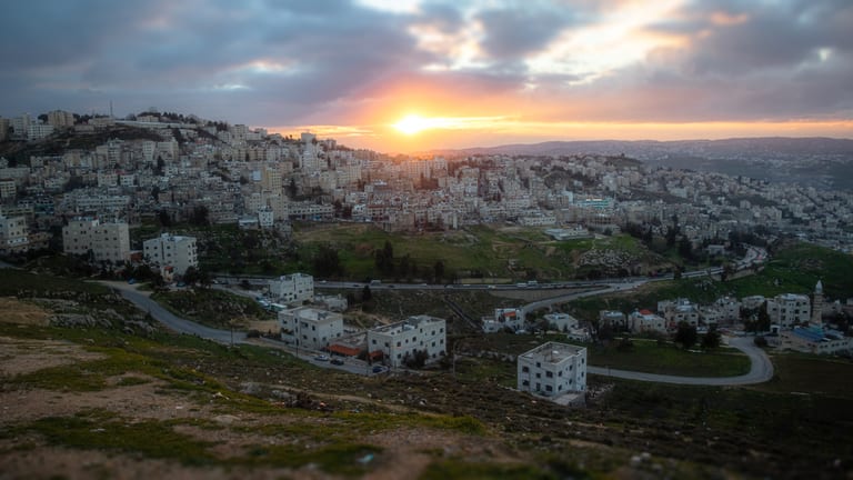 Sunset Landscape Swaileh Sunset 4, a fine-art photograph by Ali Abu Ras