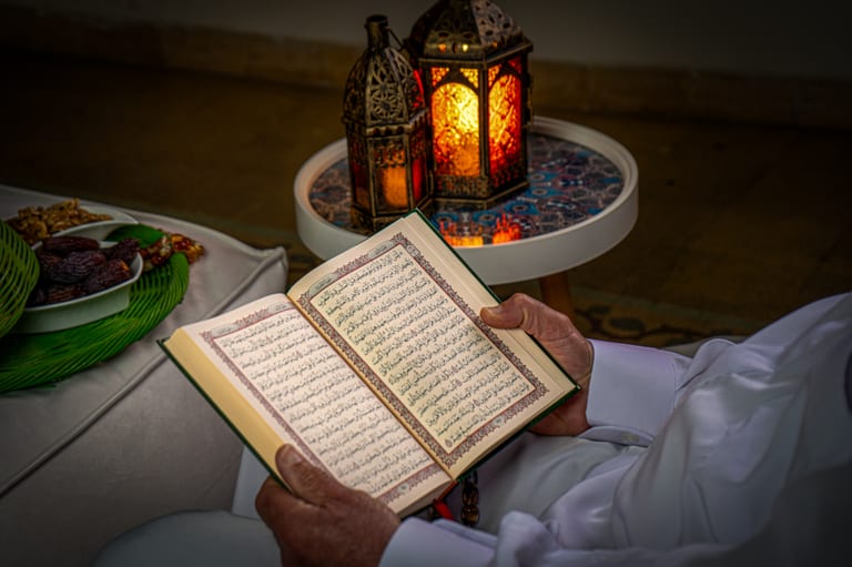 Ramadan OLD MAN Read Quran, a fine-art photograph by Ali Abu Ras