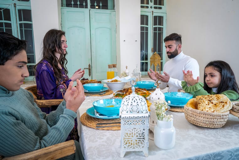 Family Ramadan Eftar Food Eating, a fine-art photograph by Ali Abu Ras