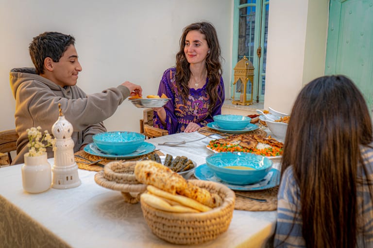 1 Family Ramadan Eftar Food Eating, a fine-art photograph by Ali Abu Ras