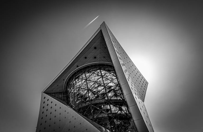 Dubai Green Planet Fullblack, a fine-art photograph by Ali Abu Ras