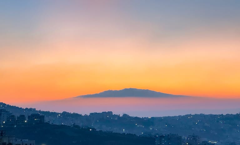 Sunset Clouds View Landscape, a fine-art photograph by Ali Abu Ras