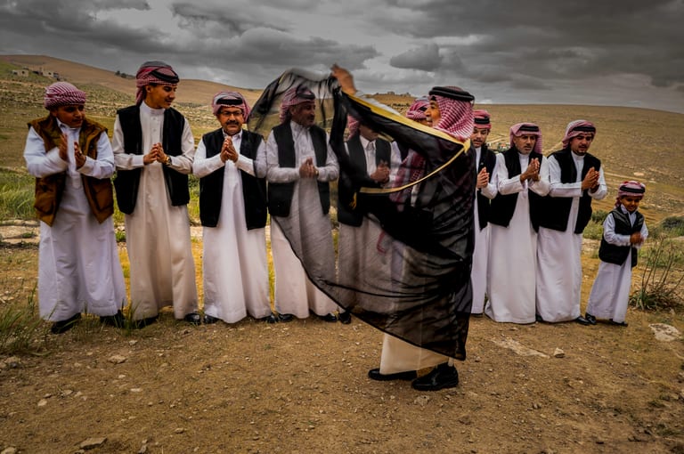 People Dance Folklore Jordan Blama Garesa, a fine-art photograph by Ali Abu Ras