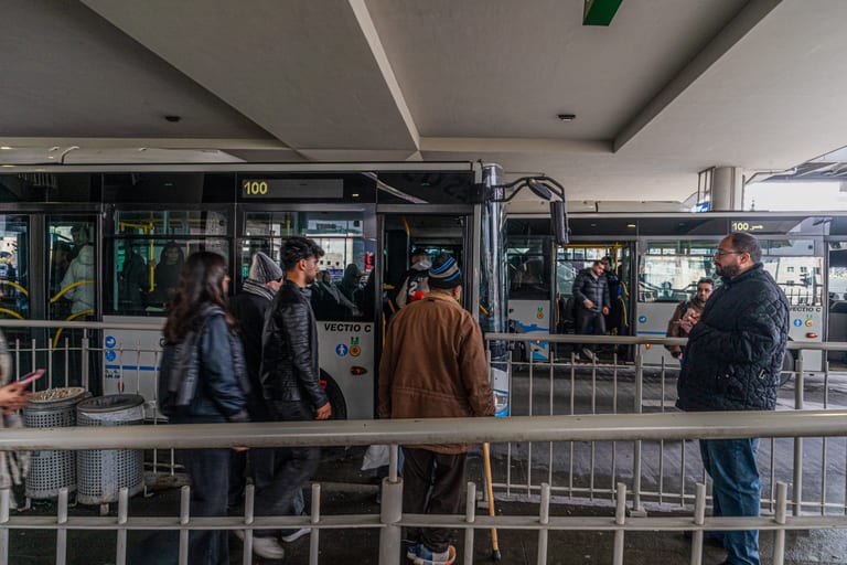 BRT Station, a fine-art photograph by Ali Abu Ras