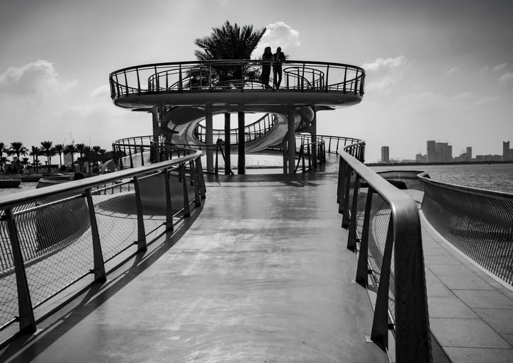 Path WAY SEA City MAN Woman Architctuer, a fine-art photograph by Ali Abu Ras