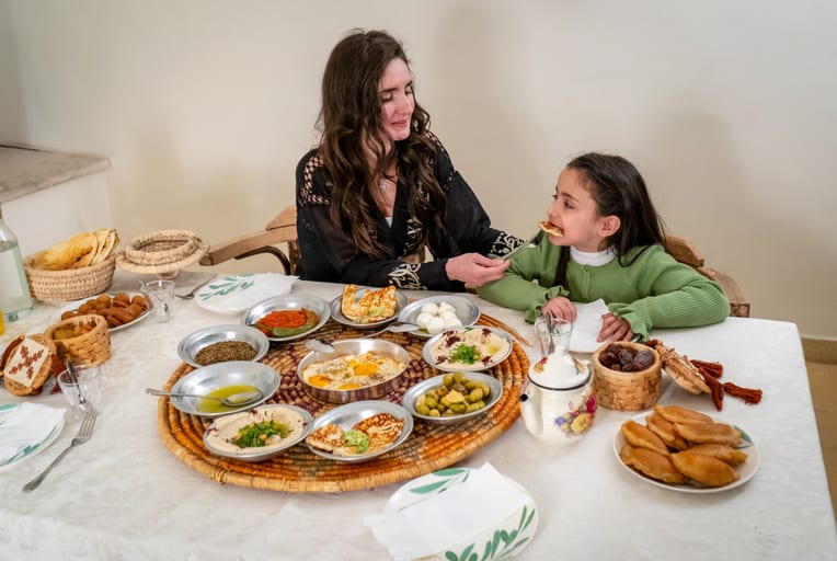 Family Ramadan Eftar Food Eating, a fine-art photograph by Ali Abu Ras