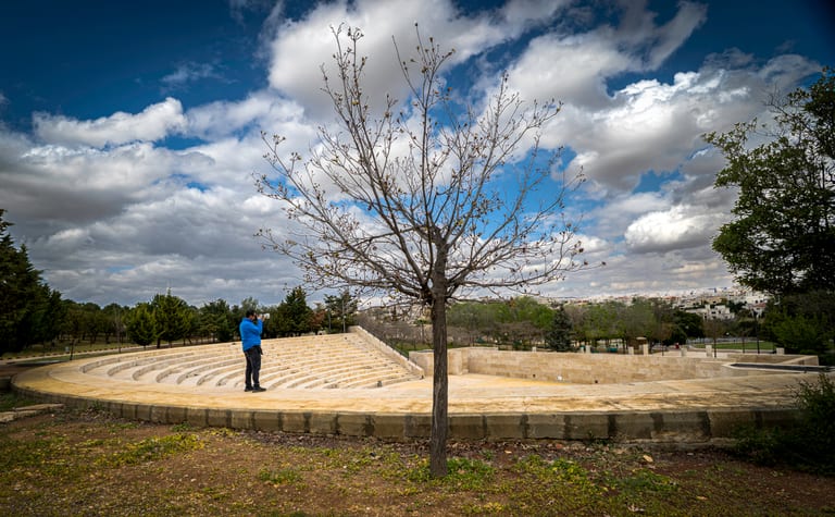 Photographer Between Nuter AND Modren Place, a fine-art photograph by Ali Abu Ras