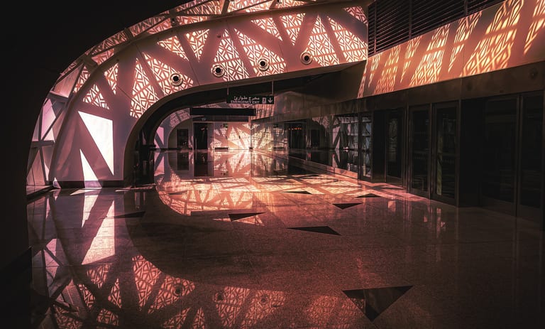 Jaddah Airport Light Place, a fine-art photograph by Ali Abu Ras