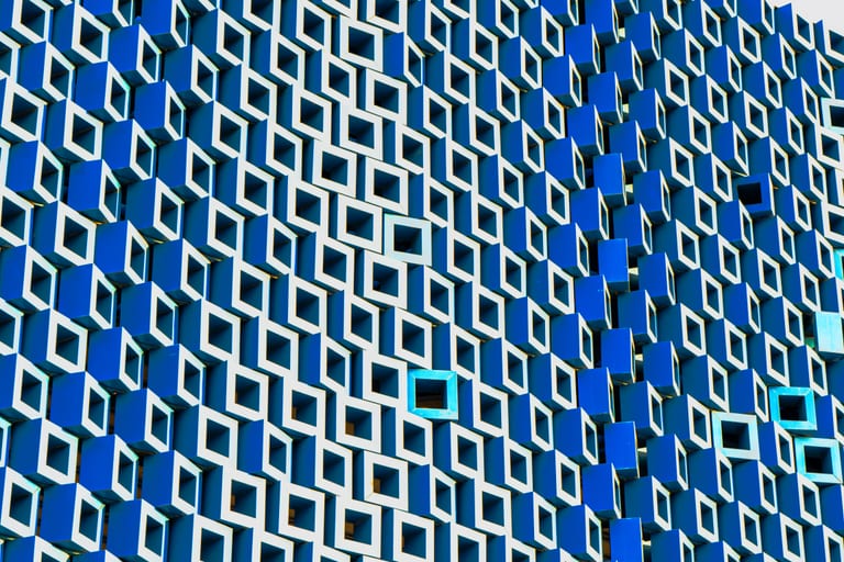 Architecture Hotel Squers Bluepsd, a fine-art photograph by Ali Abu Ras