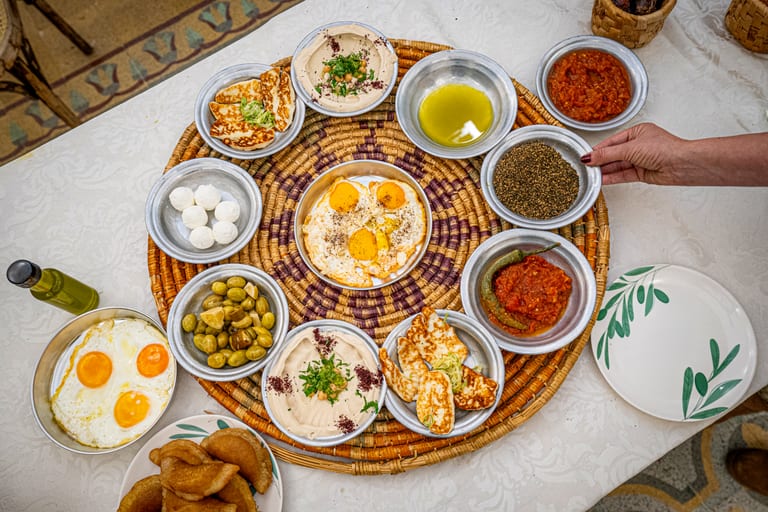 Food Table Ramadan Suhor, a fine-art photograph by Ali Abu Ras
