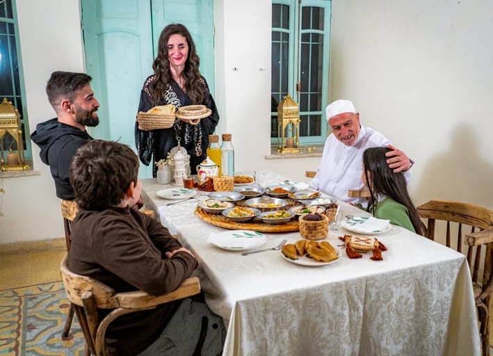 Family Ramadan Eftar Food Eating, a fine-art photograph by Ali Abu Ras