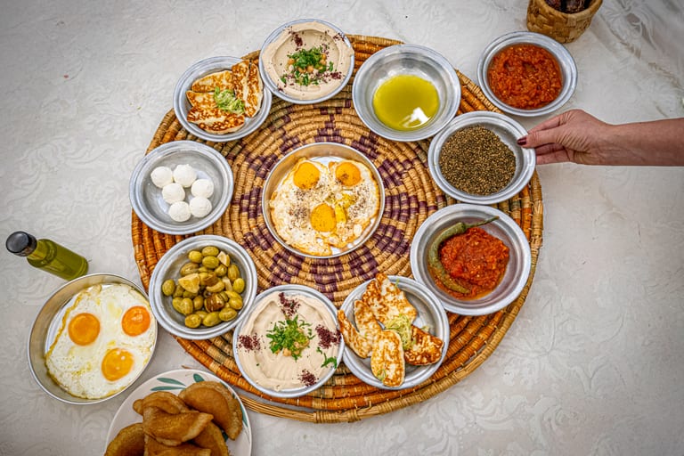 Food Table Ramadan Suhor, a fine-art photograph by Ali Abu Ras