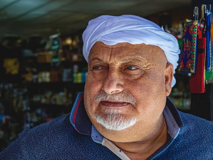 Portrait MAN People Street, a fine-art photograph by Ali Abu Ras