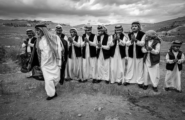 People Dance Folklore Jordan Blama Garesa, a fine-art photograph by Ali Abu Ras