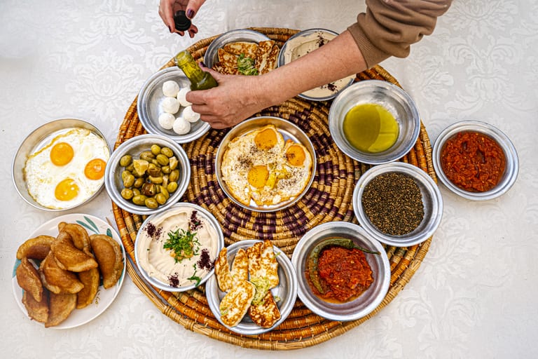 Food Table Ramadan Suhor, a fine-art photograph by Ali Abu Ras