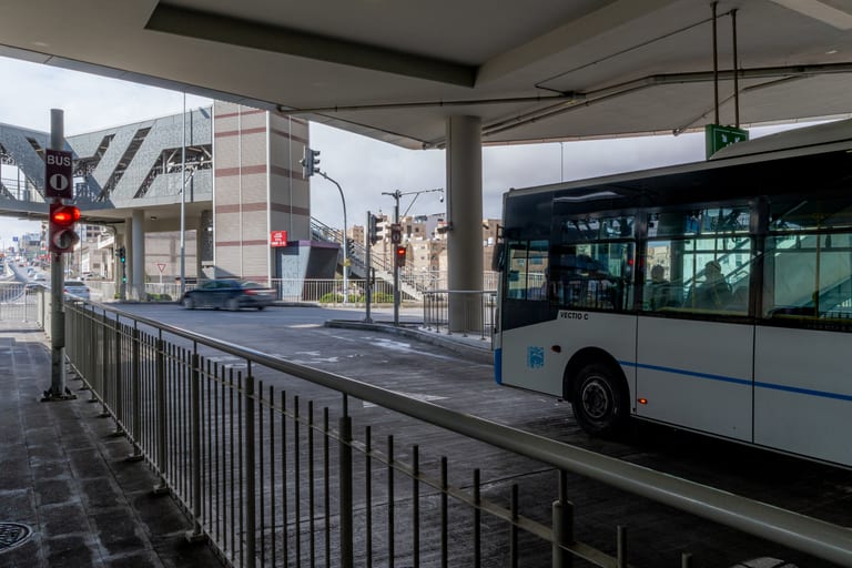 BRT Station, a fine-art photograph by Ali Abu Ras
