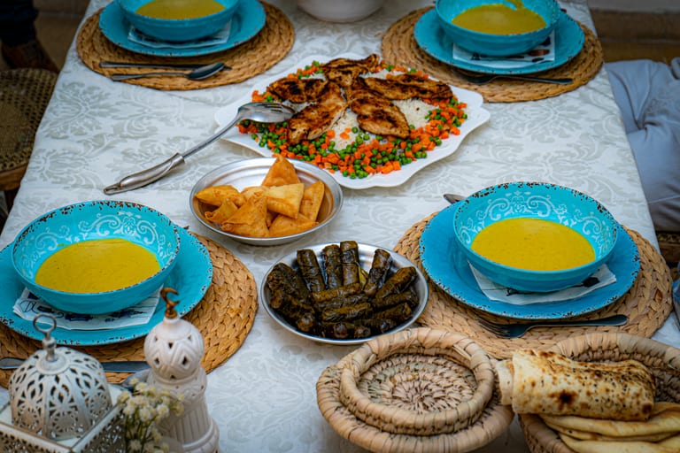 Food Table Eftar, a fine-art photograph by Ali Abu Ras