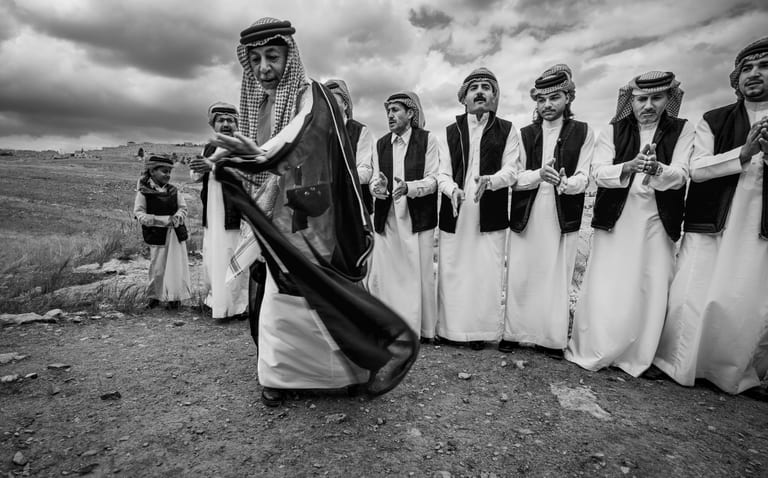 People Dance Folklore Jordan Blama Garesa, a fine-art photograph by Ali Abu Ras