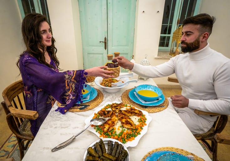 Family Ramadan Eftar Food Eating, a fine-art photograph by Ali Abu Ras