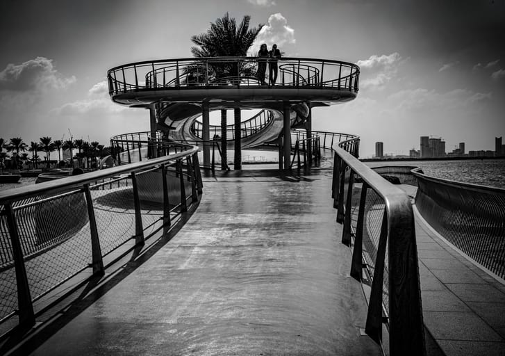 Path WAY SEA City MAN Woman Architctuer, a fine-art photograph by Ali Abu Ras