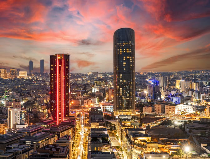 Amman City Scape Cloud, a fine-art photograph by Ali Abu Ras