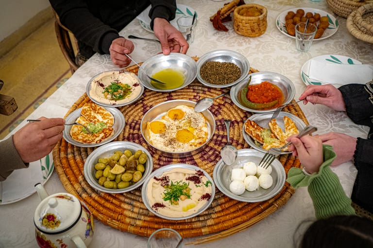Family Ramadan Eftar Food Eating, a fine-art photograph by Ali Abu Ras