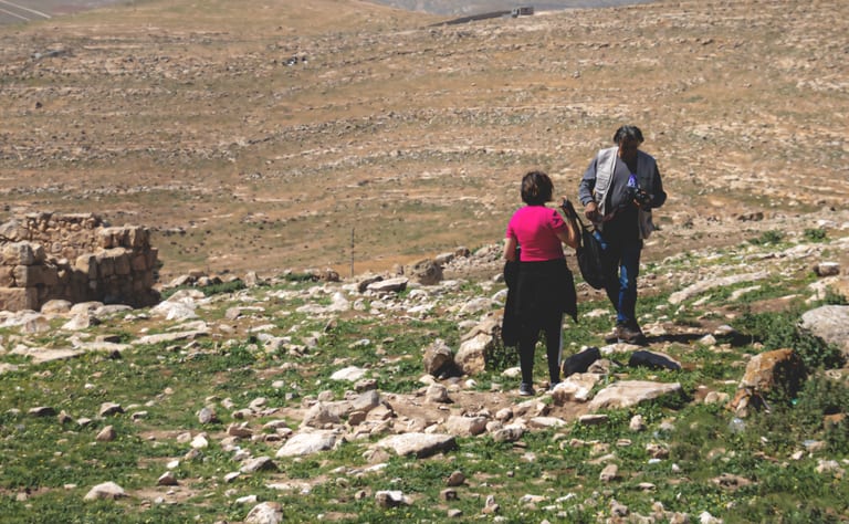 Garesa Field MEN Sheeps, a fine-art photograph by Ali Abu Ras