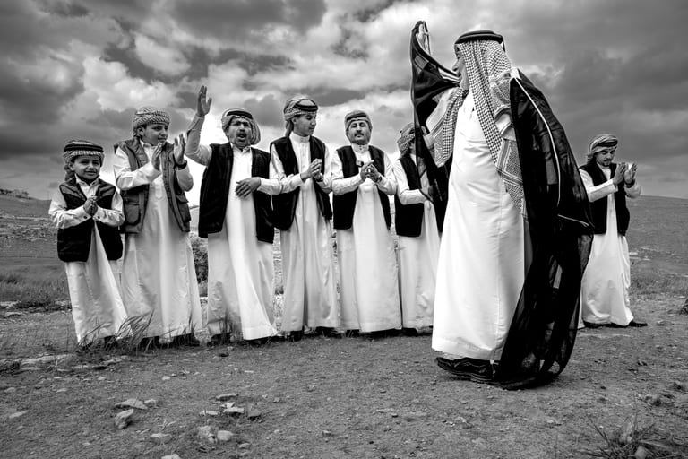 People Dance Folklore Jordan Blama Garesa, a fine-art photograph by Ali Abu Ras