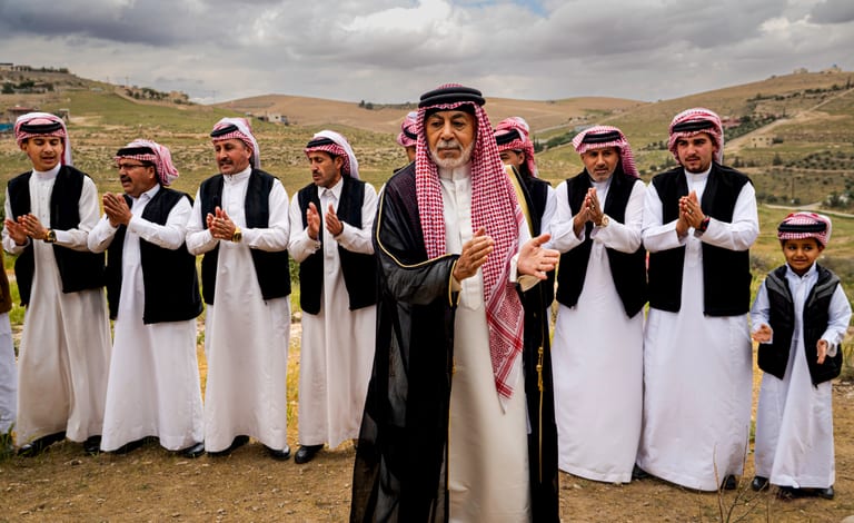 People Dance Folklore Jordan Blama Garesa, a fine-art photograph by Ali Abu Ras