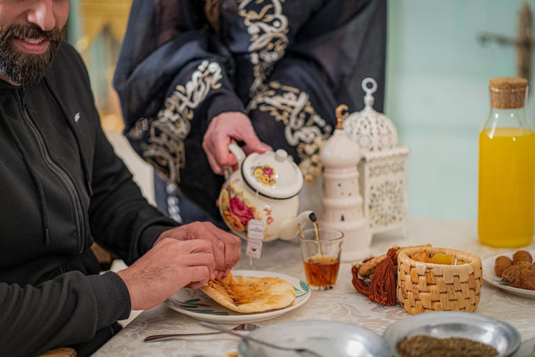 Family Ramadan Eftar Food Eating, a fine-art photograph by Ali Abu Ras