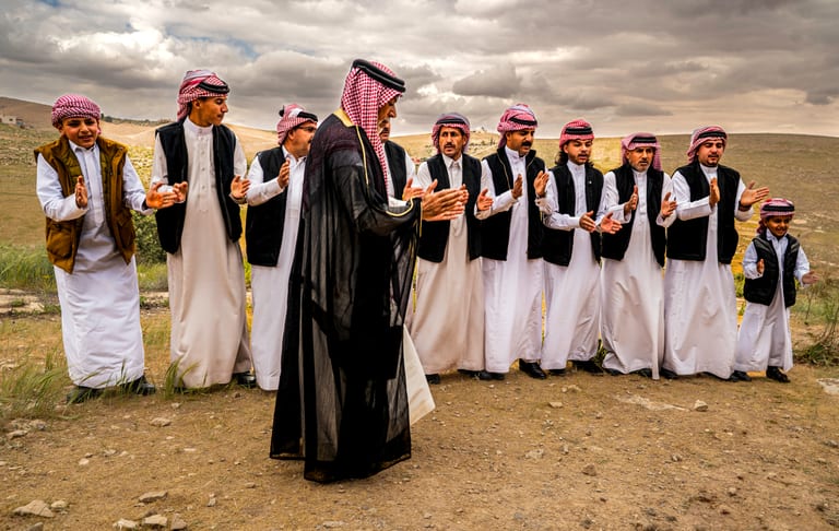 People Dance Folklore Jordan Blama Garesa, a fine-art photograph by Ali Abu Ras