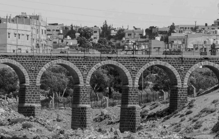 Bridg Train Hashmiah, a fine-art photograph by Ali Abu Ras