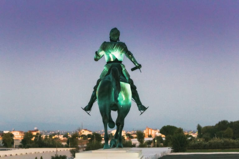 Antalya Statue Green, a fine-art photograph by Ali Abu Ras