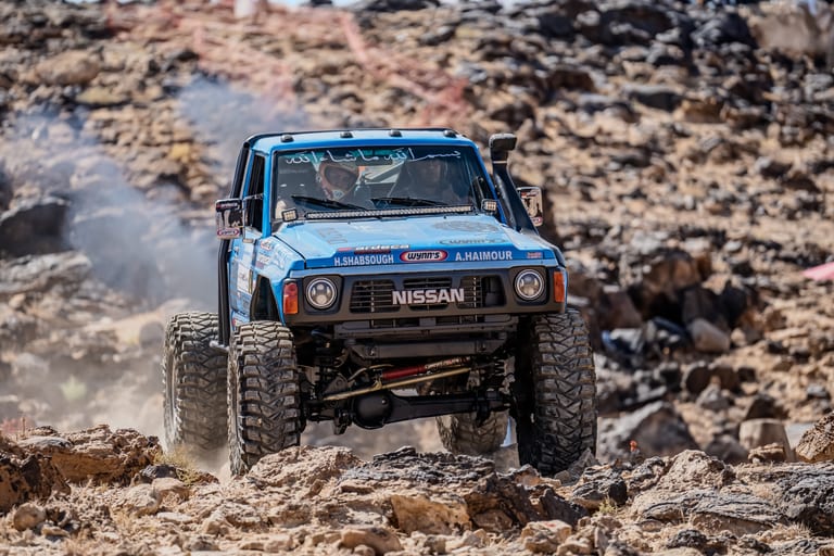 4 X 4 CAR RED Deadsea, a fine-art photograph by Ali Abu Ras