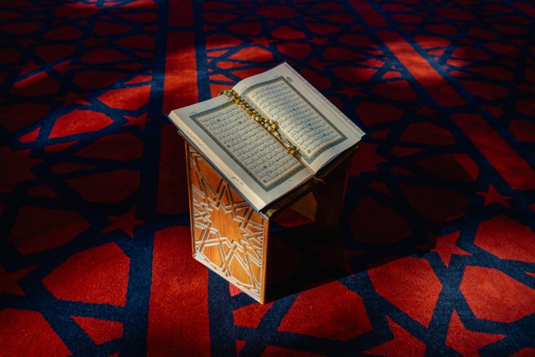 Quran Book Masjed RED, a fine-art photograph by Ali Abu Ras